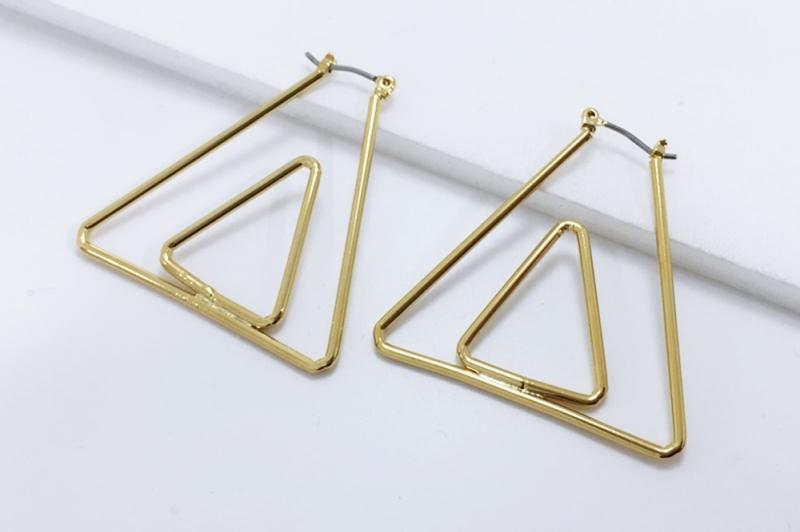 [Ozel] Romantic Mood Glossy Brass Earrings